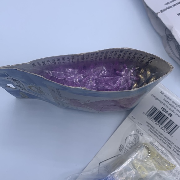 Two Safety Pin Bead Birthstone Angels June April & September Angel Ornaments - Picture 3 of 5